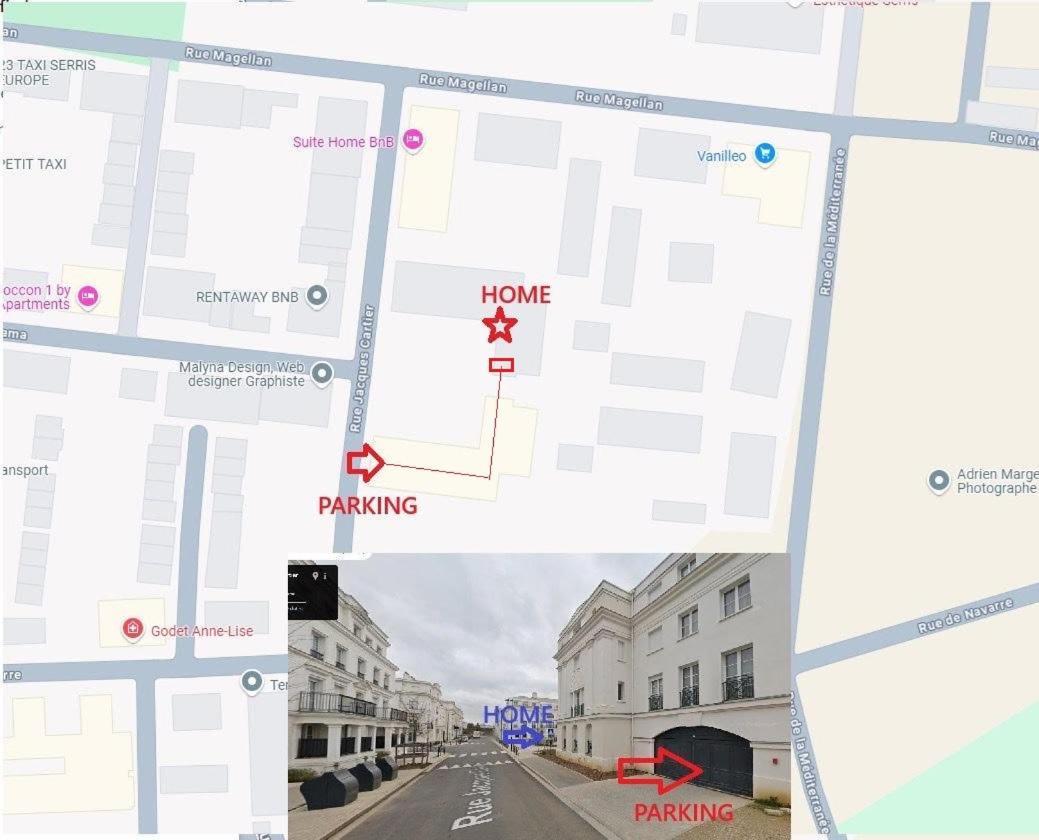 Le Cartier Appt F3, 7Mn Disneyland, Parking,Terrace Serris Exterior foto